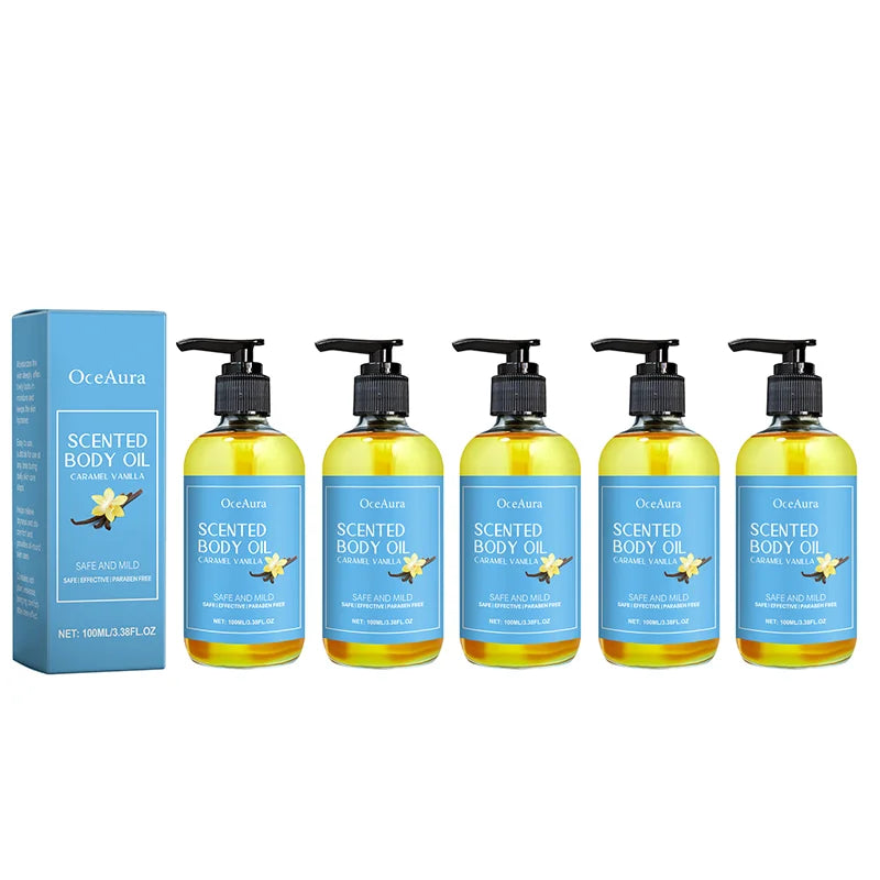 Magic Luxury Caramel Vanilla Body Massage Oil for Body Massage Hydrating Nourishing Smoothing Skin Care Muscle Relaxing SPA Oils