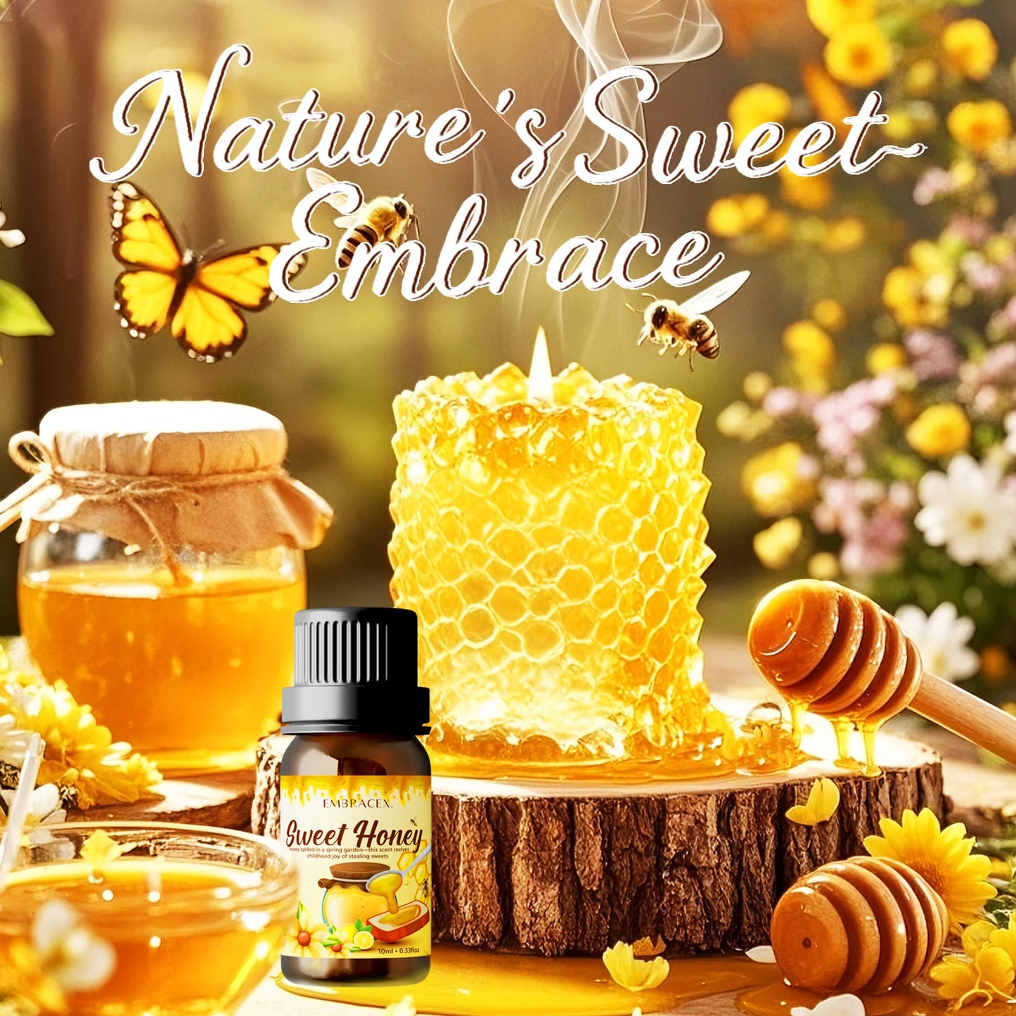 10ML Honey Essential Oils Skincare Facial and Body Care Hand Care All Skin Types Hair Care for Diffuser Humidifier Sweet Gifts