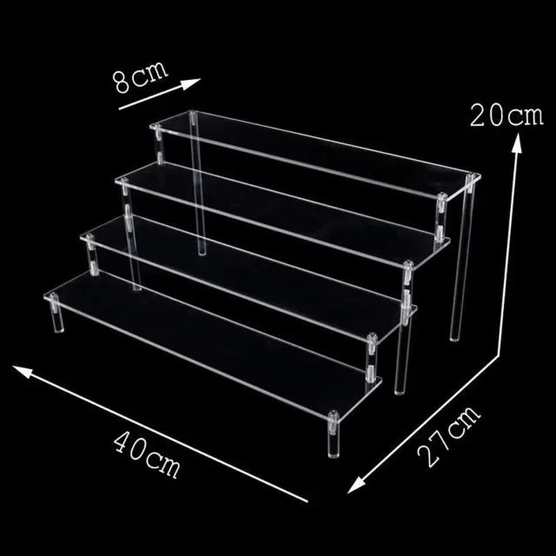 20-50Cm Acrylic Riser Display Riser Shelf for Figures Display Stand Display Cupcake Perfume Organizer Cologne Makeup Collection