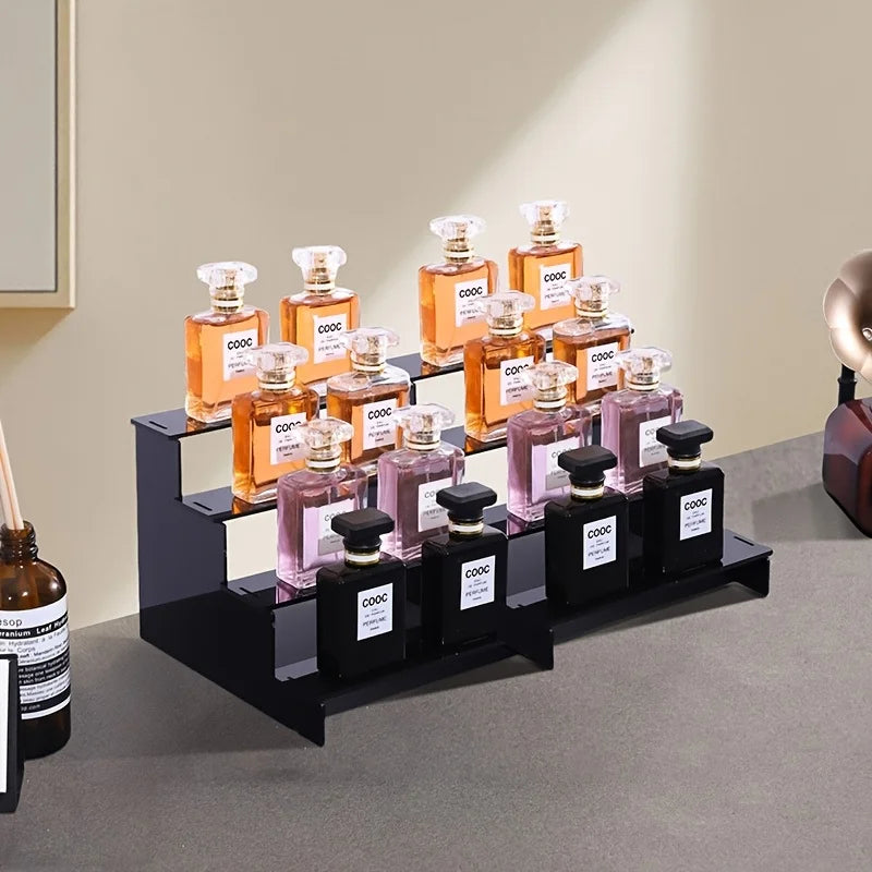 Acrylic Display Rack Shelf Embedded Desktop Rack Cosmetics Perfume Storage Cupcake Stand Space-Saving Countertop Finishing Racks
