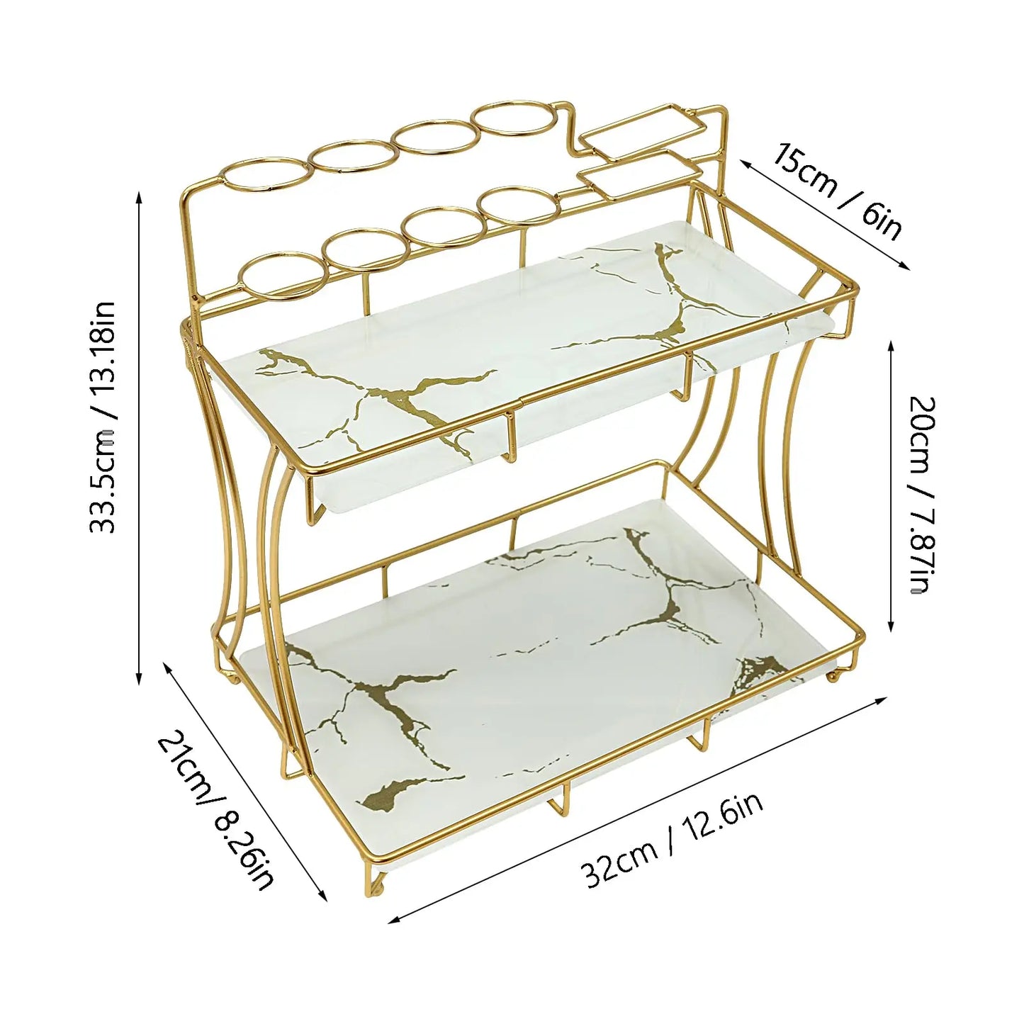 3 Tier Dresser/Bathroom Organizer Countertop Perfume Makeup Organizer Skincare Cosmetics Storage Display Rack, Vanity Tray Dress