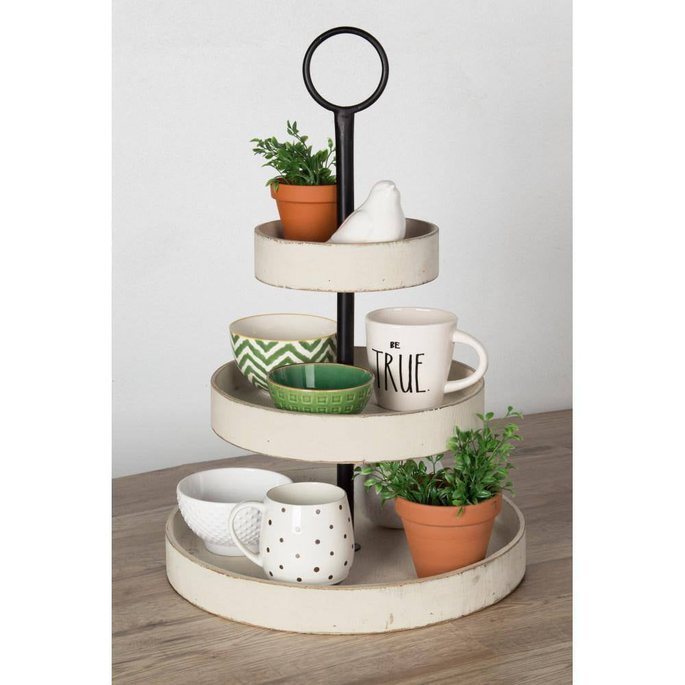 Woodmont White Decorative Tray