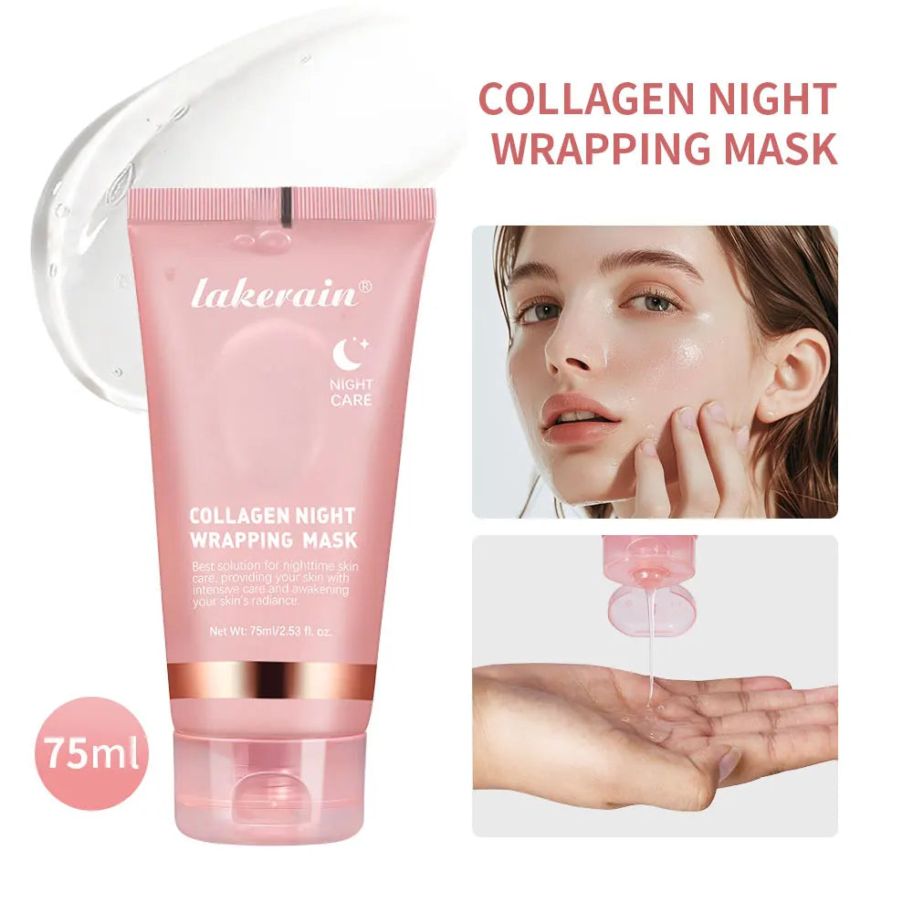 Collagen Wrapping Peel-Off Mask Rejuvenation Moisturizing Brightening Korean Face Mask Make Glowy Skin Elasticity Facial Mask