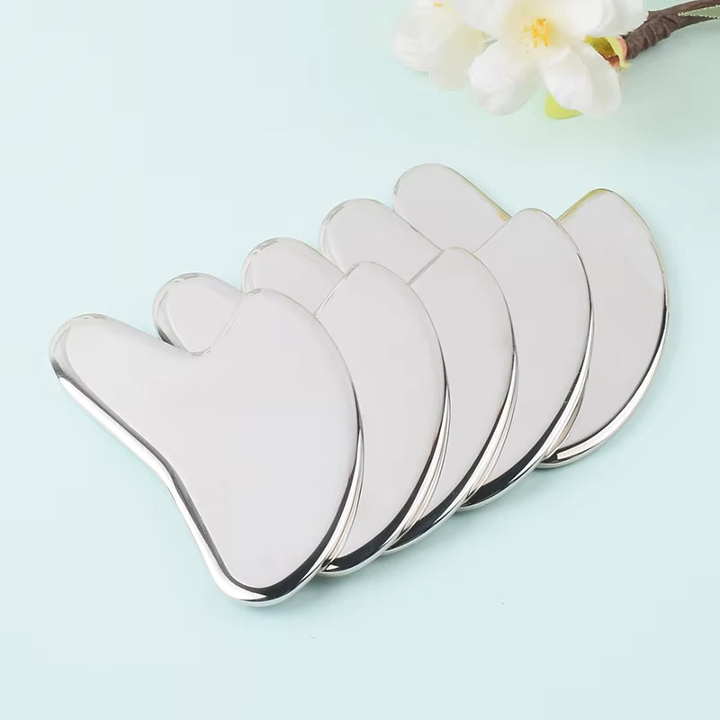 Stainless Steel Gua Sha Board, Heart Shape, Muscle Massage, Tissue Therapy, Scraping Plate, Promote Blood Circulation, Body Rela
