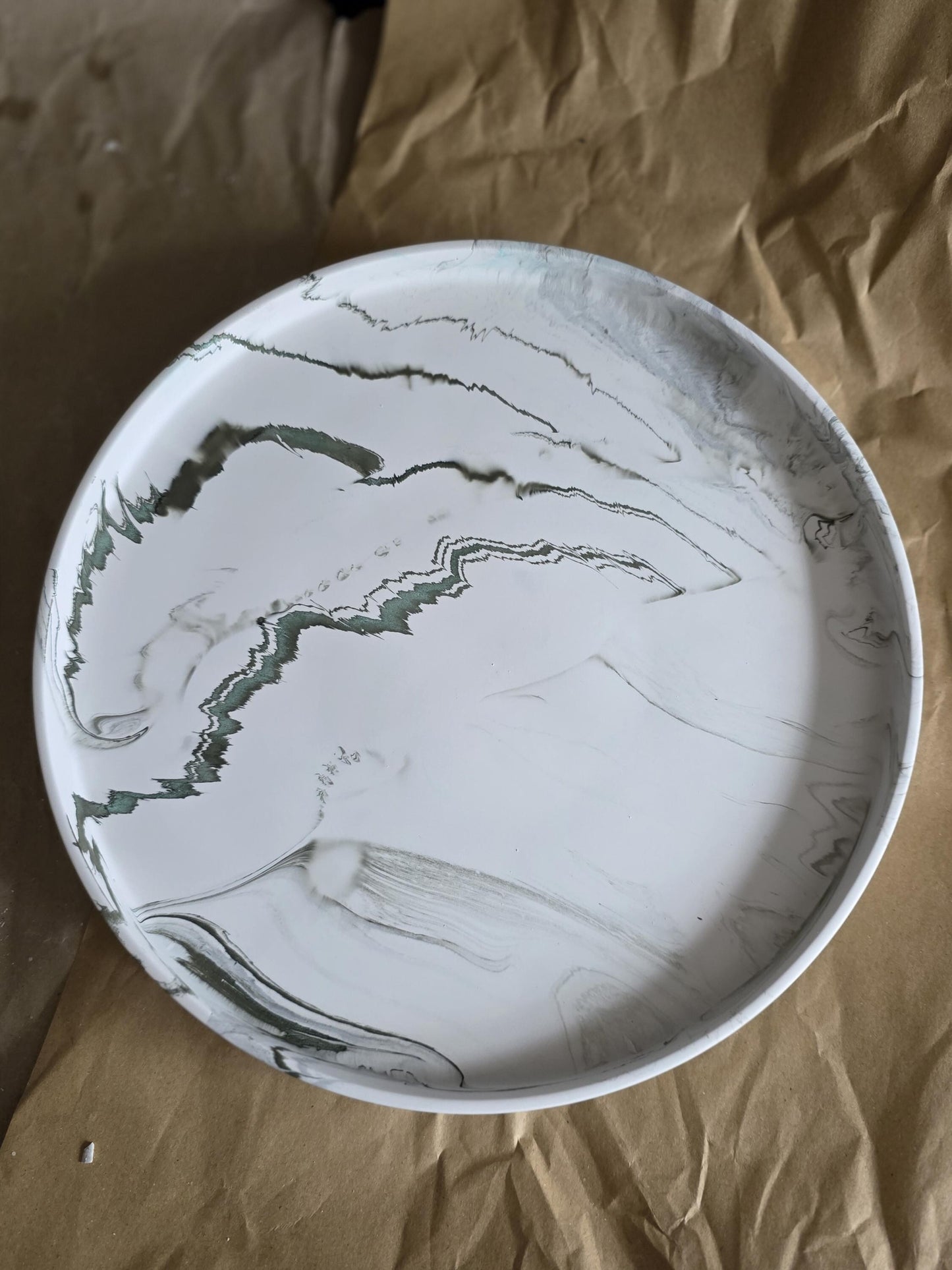 Large round Concrete Display Tray, Decorative Tray, Living Room Tray, Stone Tray, Trinket Dish Tray, Scandi Style, Marble Tray, Table Tray