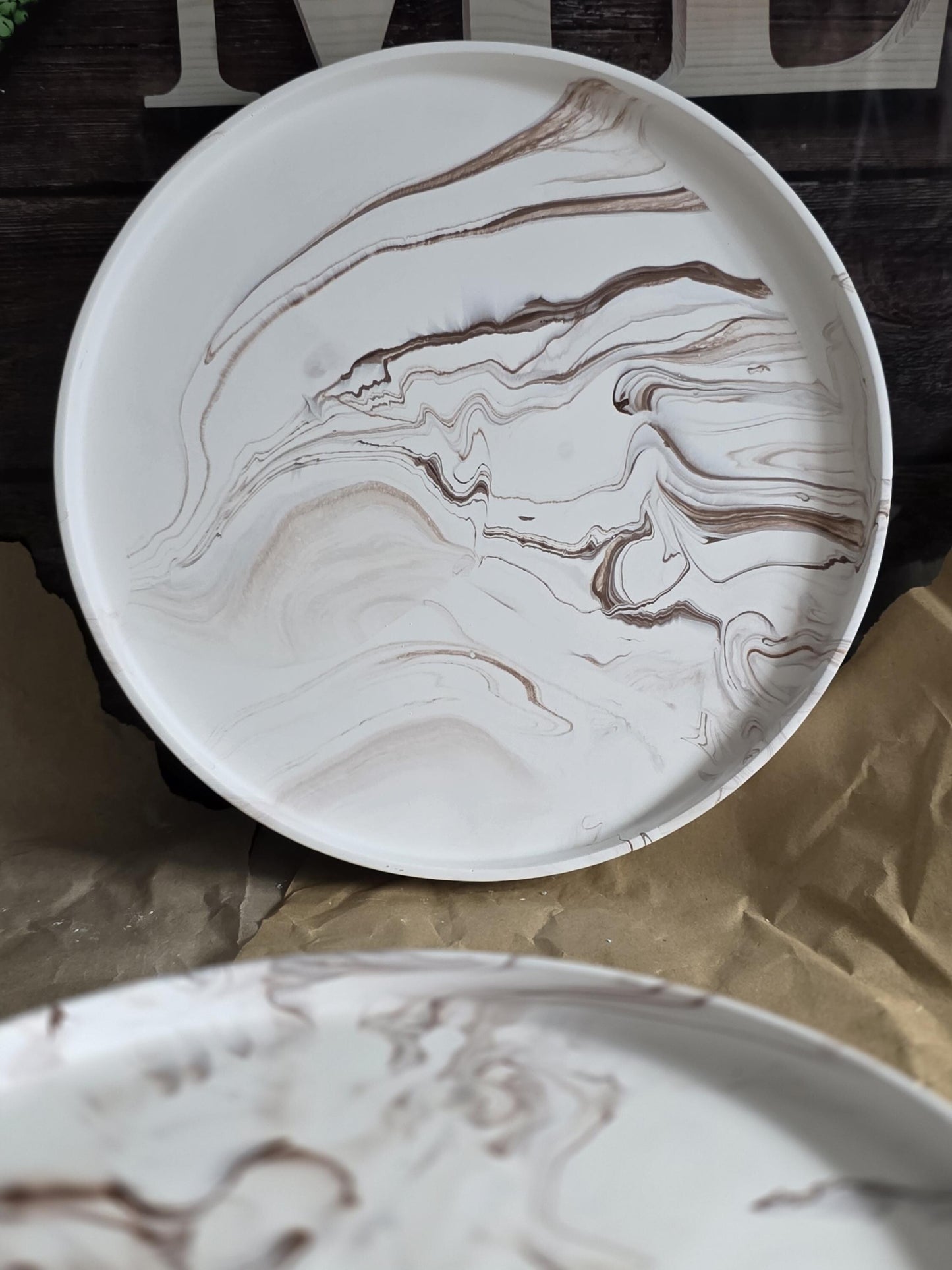 Large round Concrete Display Tray, Decorative Tray, Living Room Tray, Stone Tray, Trinket Dish Tray, Scandi Style, Marble Tray, Table Tray