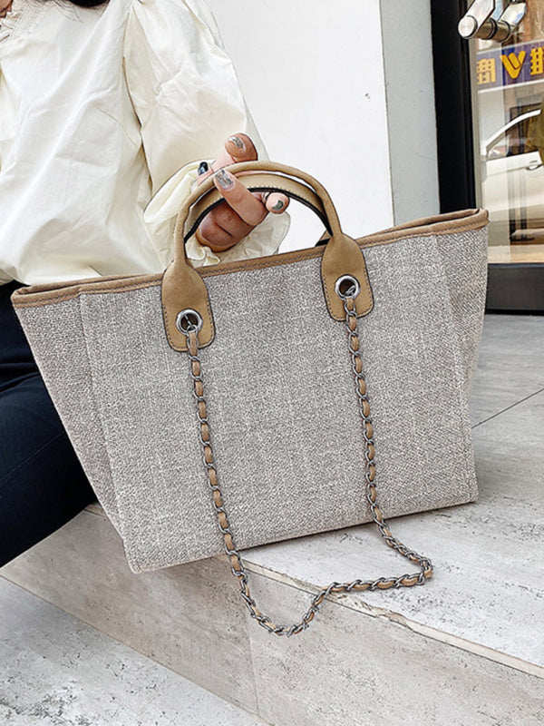 Bucket Women's Bag Large Capacity Portable Single Shoulder Diagonal Chain Tote Bag