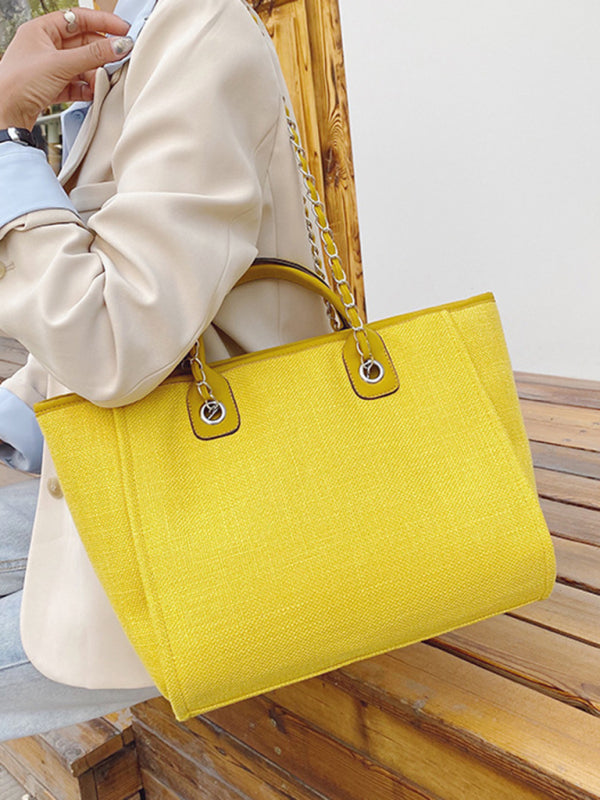 Bucket Women's Bag Large Capacity Portable Single Shoulder Diagonal Chain Tote Bag