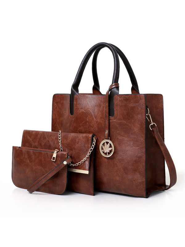 Ivy New Mother-in-law Bag PU Women's Bag Large Bag Multi-piece Set Shoulder Bag