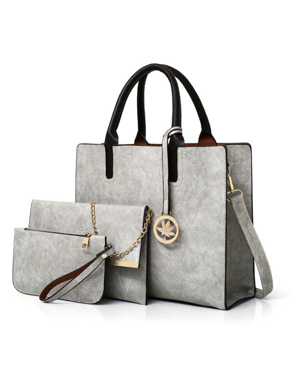 Ivy New Mother-in-law Bag PU Women's Bag Large Bag Multi-piece Set Shoulder Bag