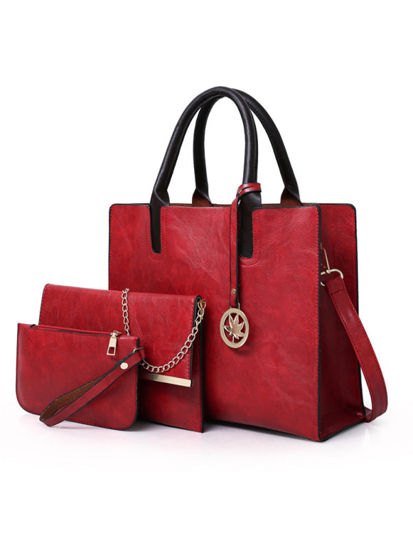 Ivy New Mother-in-law Bag PU Women's Bag Large Bag Multi-piece Set Shoulder Bag