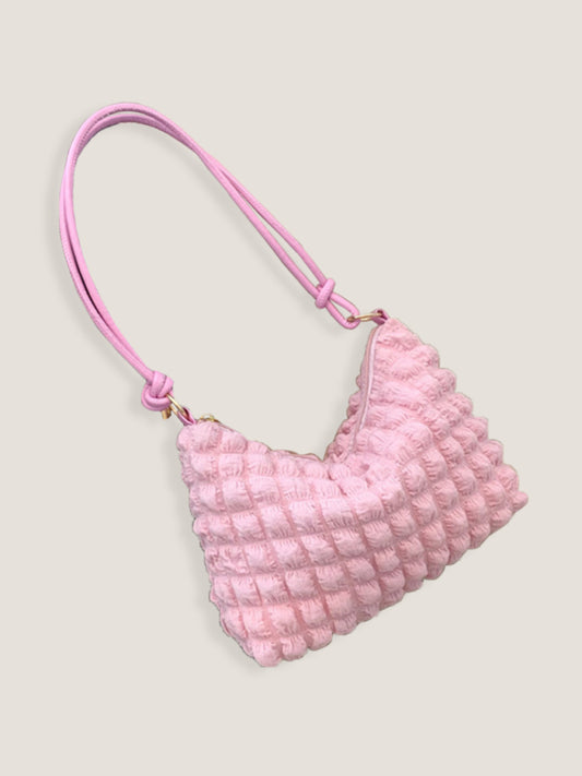 New Soft Square Underarm Bag Simple Solid Color Handbag