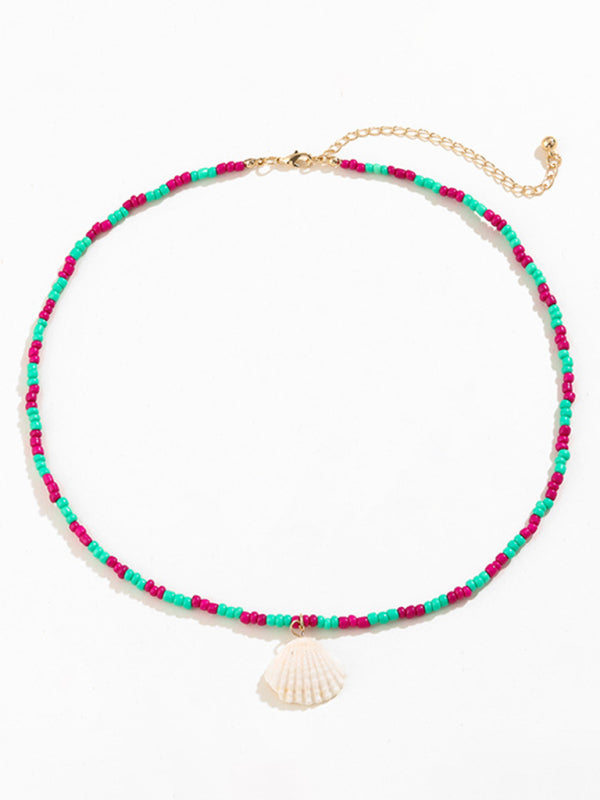 New Shell Detachable Stacked Beaded Necklace