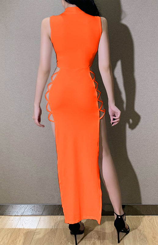 Millie Summer Sexy High-Slit Strappy Dress