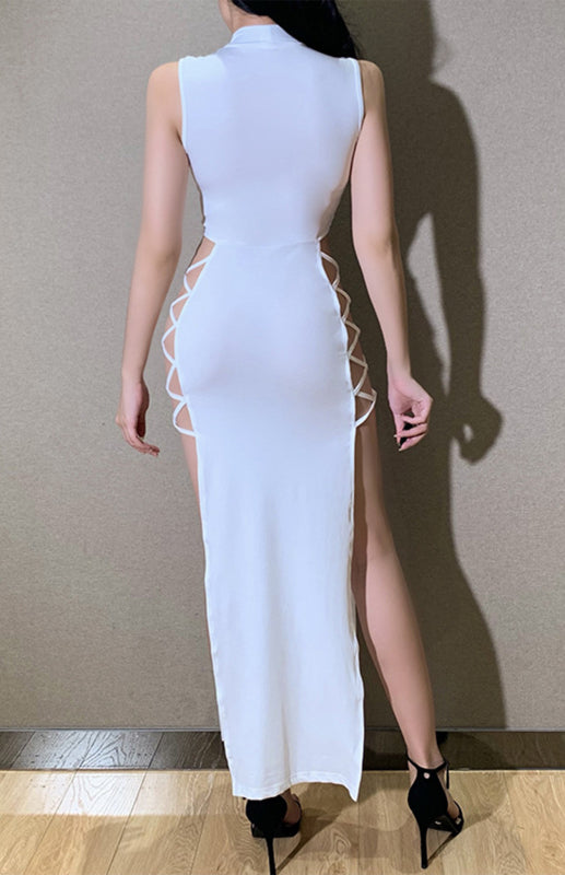 Millie Summer Sexy High-Slit Strappy Dress