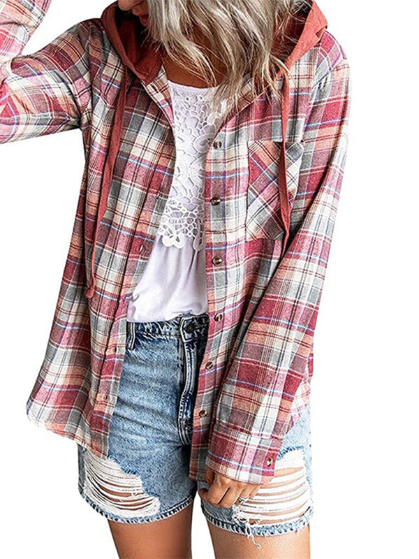Dianella Women's Hoodie Button-Down Casual Shirt Jacket
