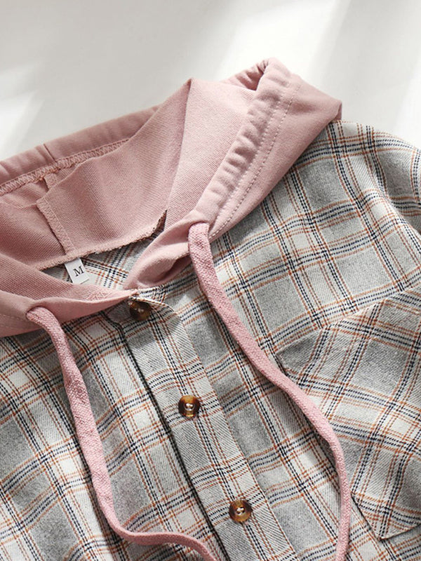 Dianella Women's Hoodie Button-Down Casual Shirt Jacket