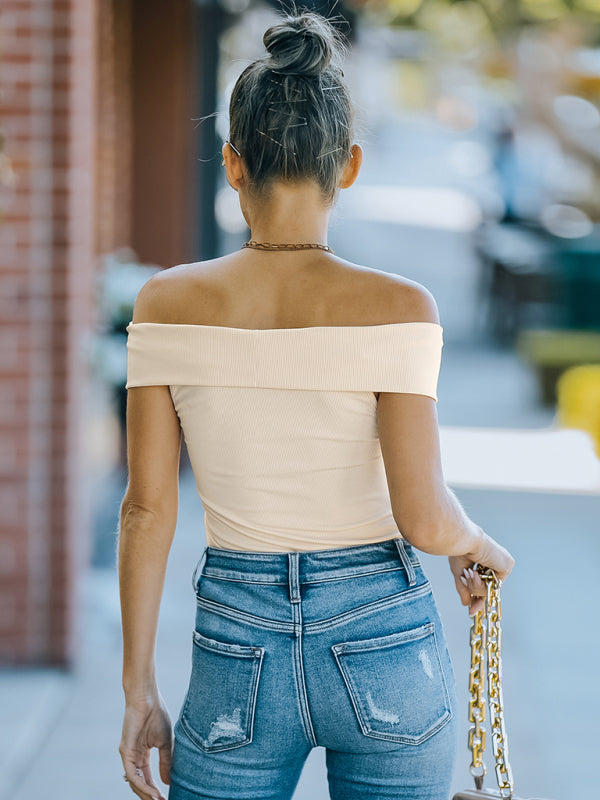 Bronte Women's Fashion Skinny Off Shoulder Top
