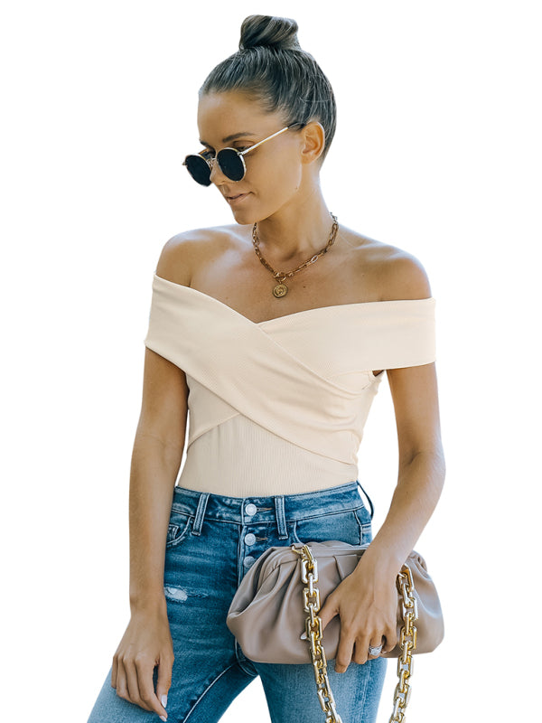 Bronte Women's Fashion Skinny Off Shoulder Top