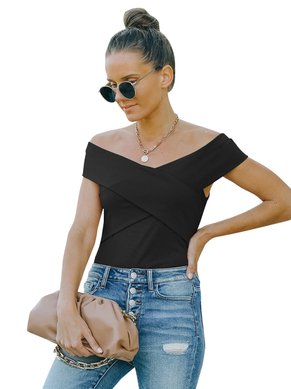 Bronte Women's Fashion Skinny Off Shoulder Top