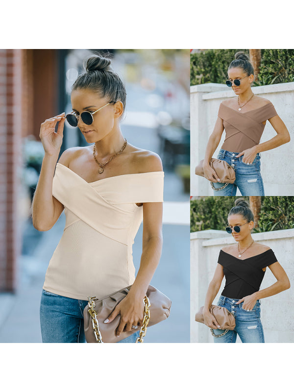 Bronte Women's Fashion Skinny Off Shoulder Top