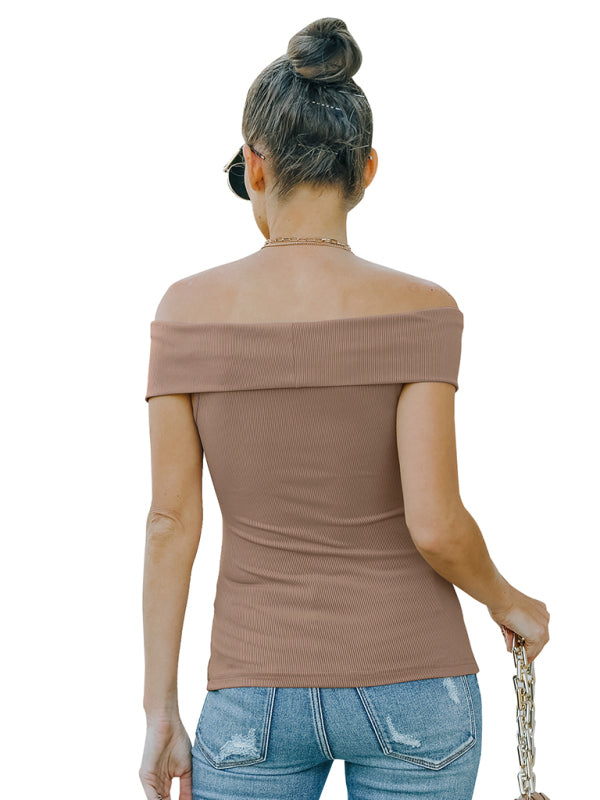 Bronte Women's Fashion Skinny Off Shoulder Top