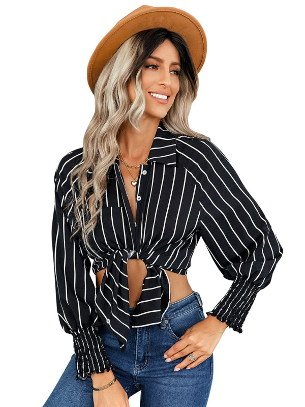 Brisa Women's Striped Fashion Casual Loose Shirt