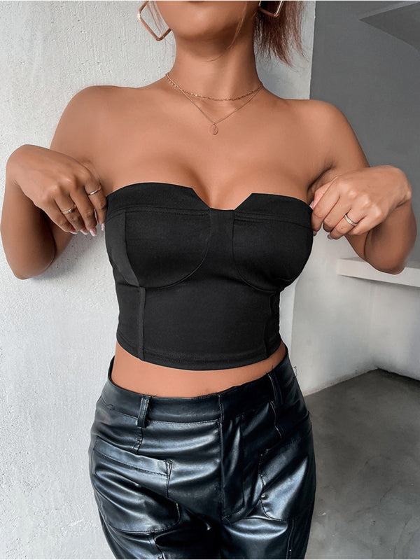 Fifer Women's Sexy Backless Shoulder Strap Tube Top