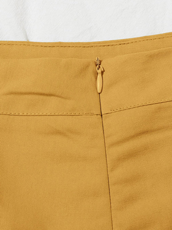 Genevieve Women's Lotus Leaf Edge Loose Casual Shorts