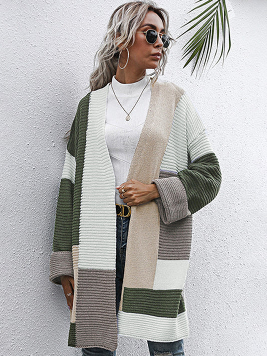 Camryn Lazy Style Thickened Autumn And Winter Long Knitted Cardigan Sweater Coat Women