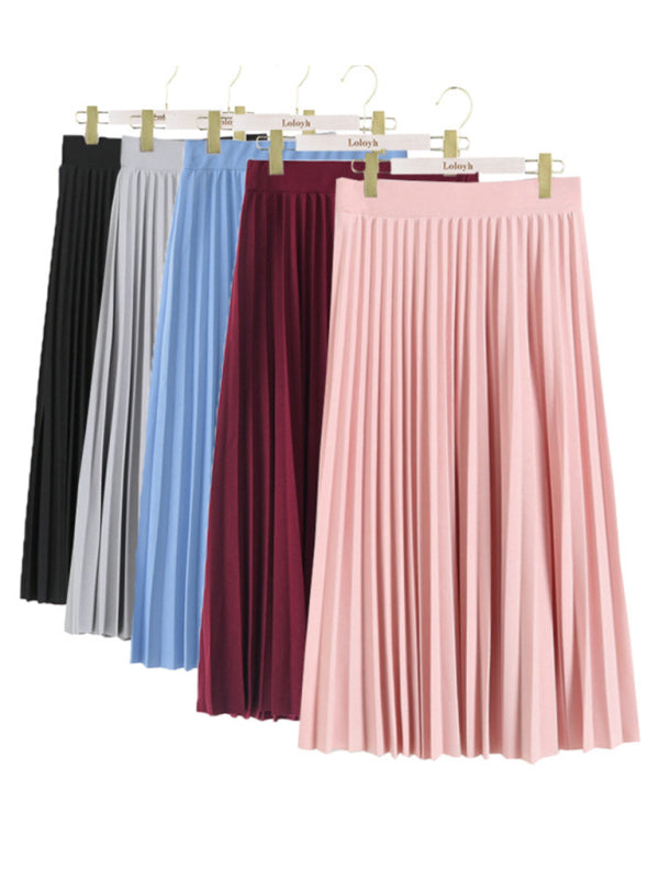 Bianca Women's Pleated Knit Midi Skirt Spring-Summer