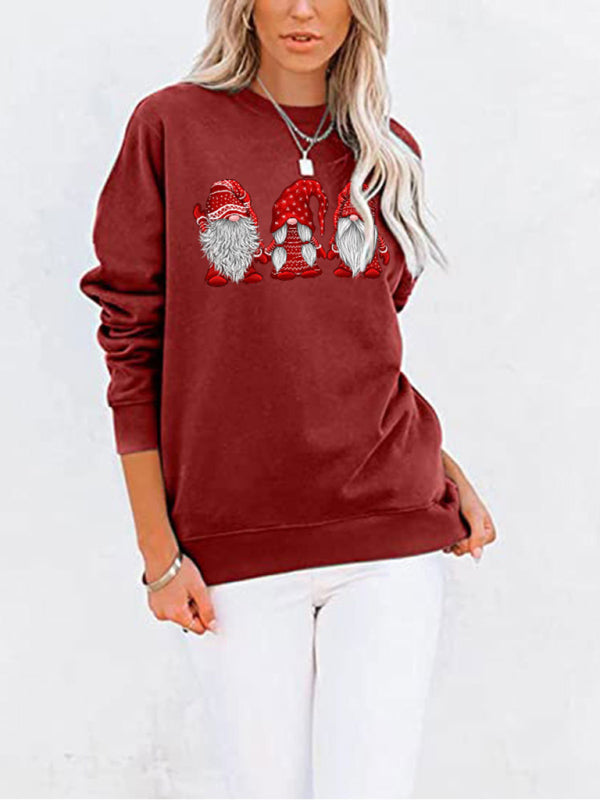 Judy Santa Crew Neck Pocket Bat Long Sleeve Top
