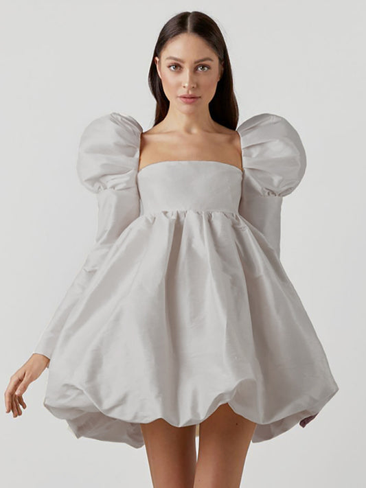 Mackenzie Women's A-Skirt Lamb Leg Sleeve Dress