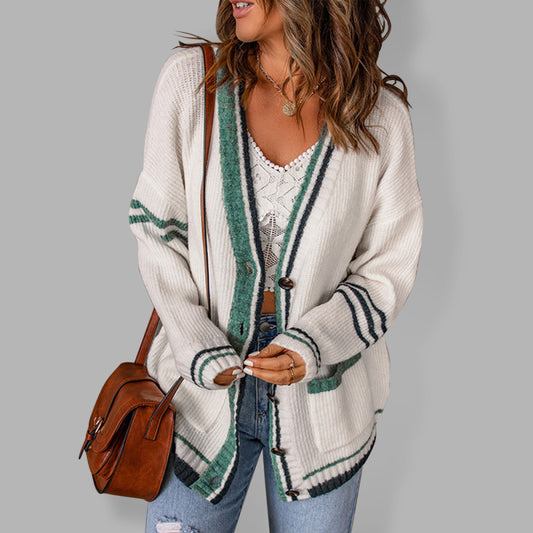 Leigh Women's Long Sleeve Colorblock Fashion Sweater Cardigan