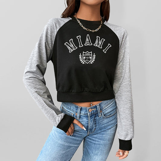 Nicolette Women’s Self Design Raglan Hoodie Sweatshirt