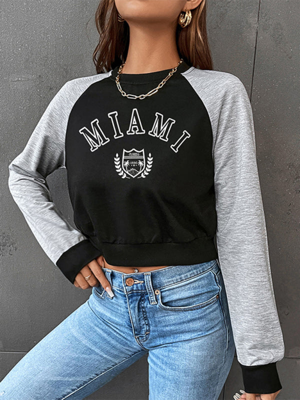 Nicolette Women’s Self Design Raglan Hoodie Sweatshirt