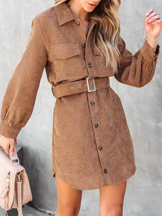 Tie Waist Shirt Dress