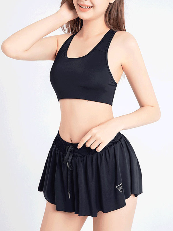 Liana 2 in 1 Shorts Yoga Clothes Running Fitness Sports Tennis Skirt Pants Large Size Sports Shorts
