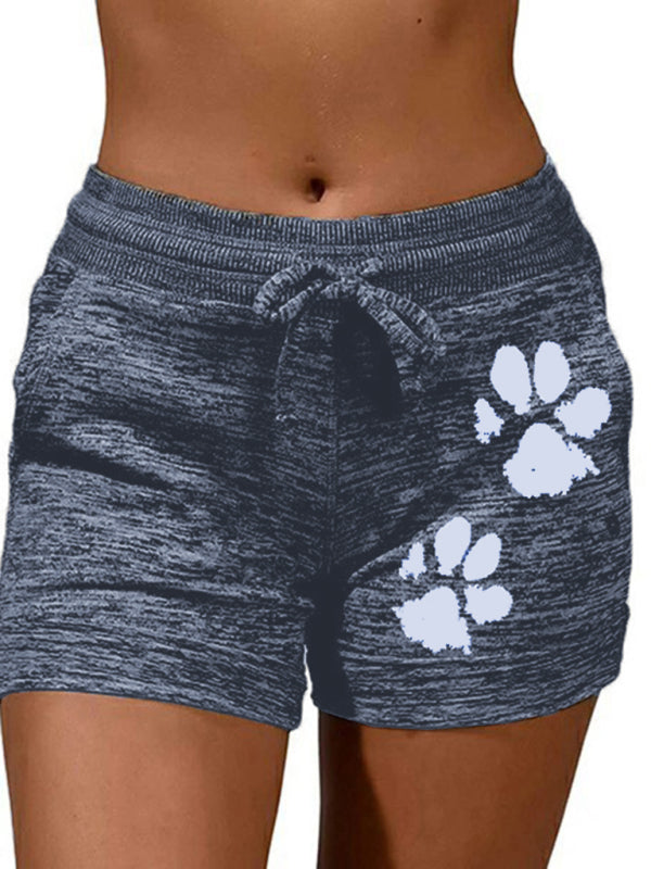 Rosalina Women's Printed Bottoming Quick-Drying Shorts Yoga Pants Casual Sports Waist Elastic Shorts