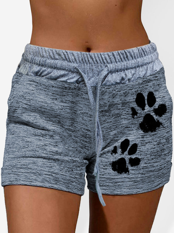 Rosalina Women's Printed Bottoming Quick-Drying Shorts Yoga Pants Casual Sports Waist Elastic Shorts