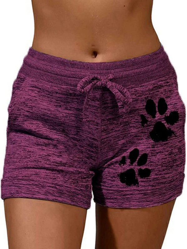 Rosalina Women's Printed Bottoming Quick-Drying Shorts Yoga Pants Casual Sports Waist Elastic Shorts