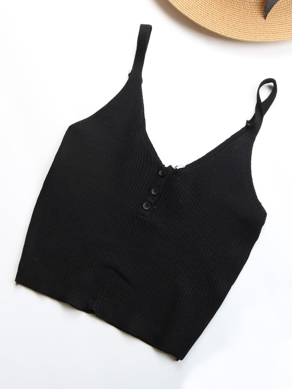 Dulcie Cropped Sexy Crop Top Solid Color Camisole Babes