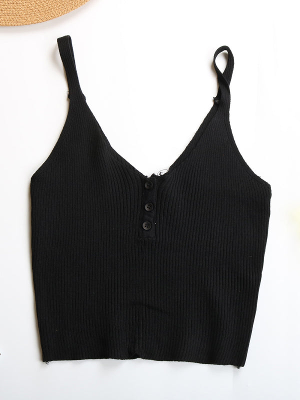 Dulcie Cropped Sexy Crop Top Solid Color Camisole Babes