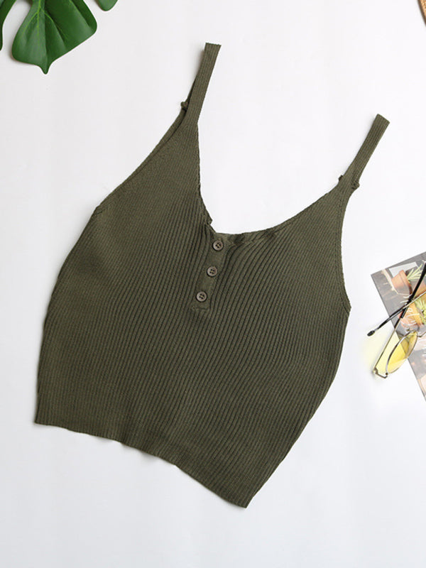 Dulcie Cropped Sexy Crop Top Solid Color Camisole Babes