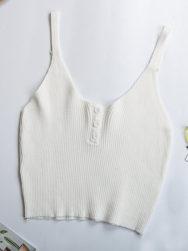 Dulcie Cropped Sexy Crop Top Solid Color Camisole Babes