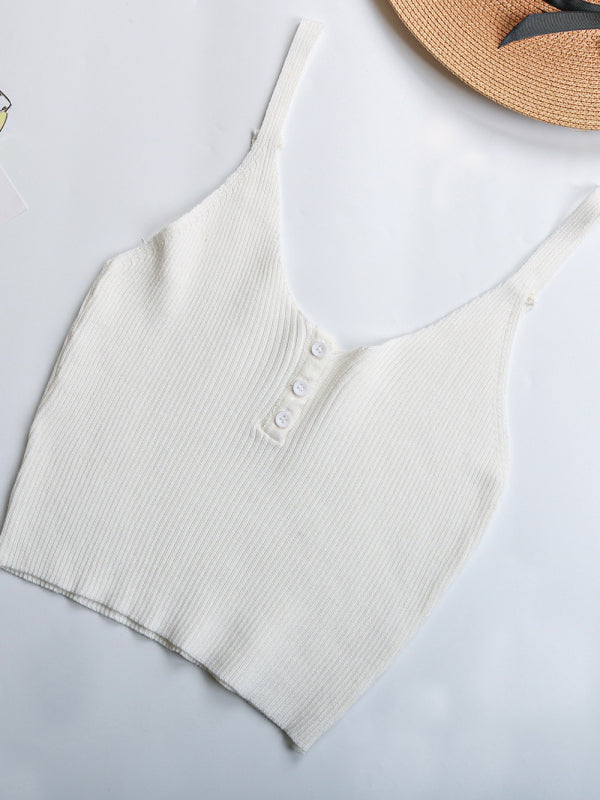 Dulcie Cropped Sexy Crop Top Solid Color Camisole Babes