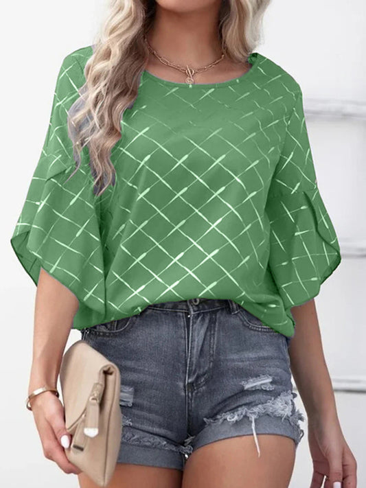 Dania New Ladies Loose Casual Ruffle Sleeve Top T-Shirt