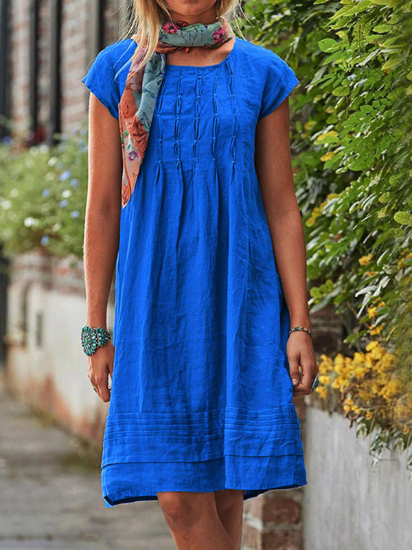 Alivia Casual Loose Mid Length Skirt Slimming Casual Dress