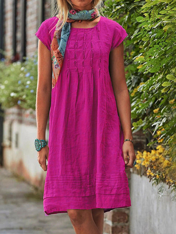 Alivia Casual Loose Mid Length Skirt Slimming Casual Dress