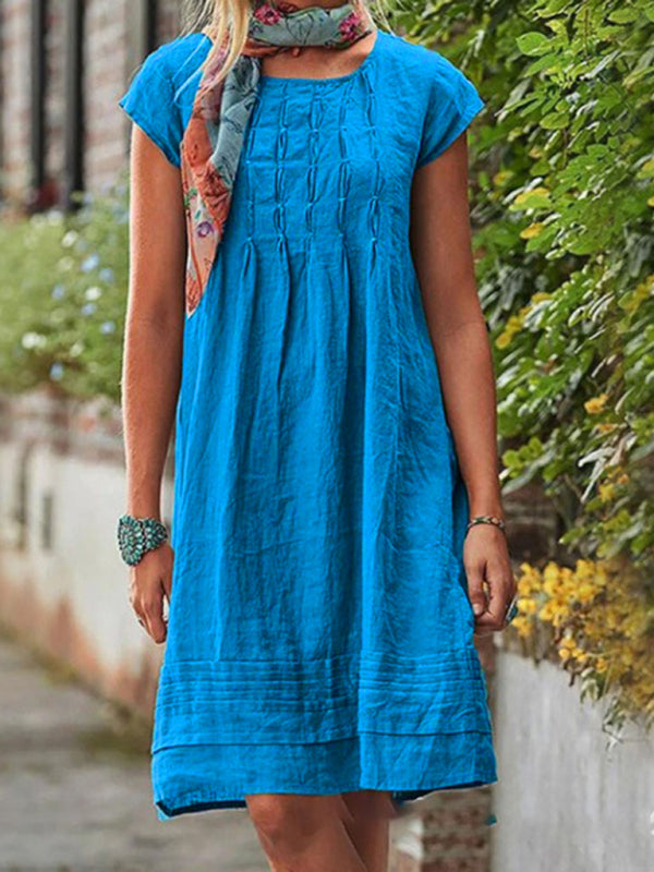 Alivia Casual Loose Mid Length Skirt Slimming Casual Dress
